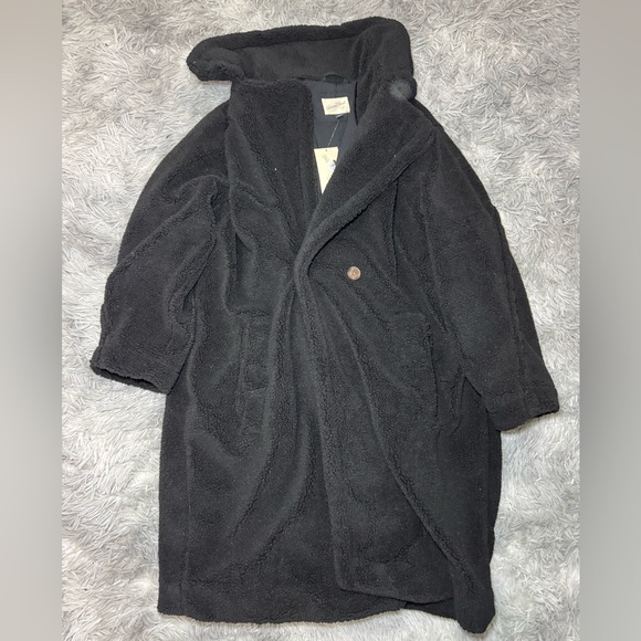 Universal Thread Jackets & Blazers - Universal Thread Cozy Faux Fur Trench Coat - Black Size Extra Large NWT